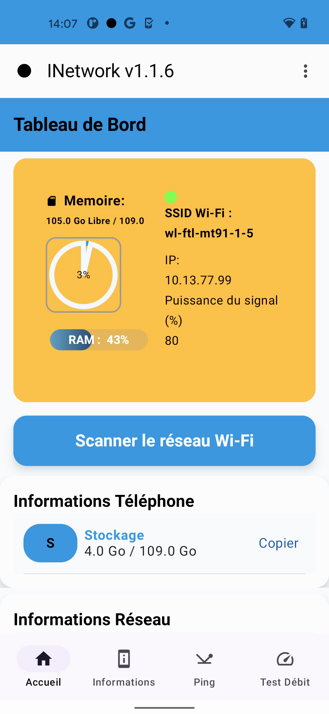 Capture d'écran de INETWORK